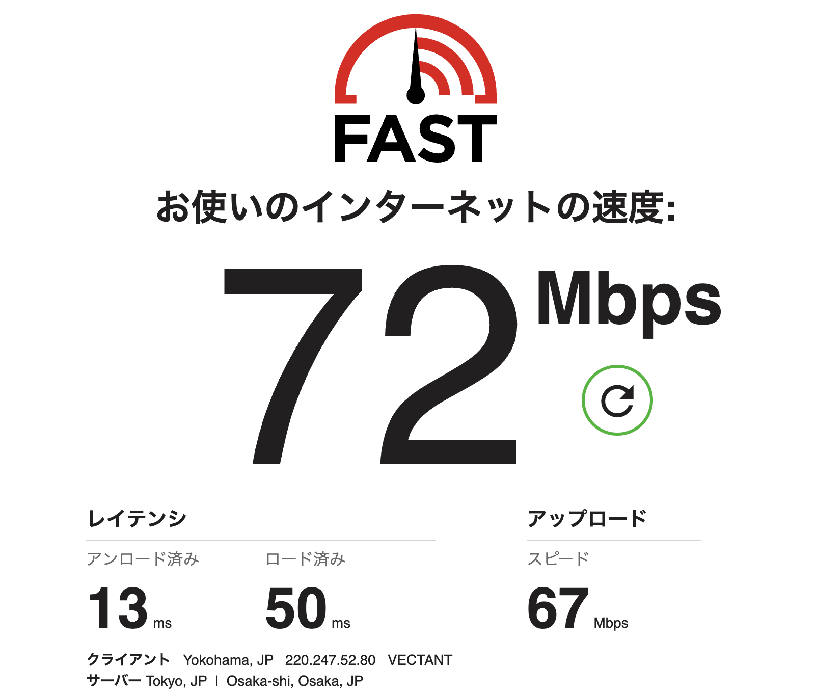 スピードテスト